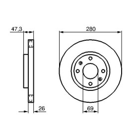 BOSCH Brzdový kotúč vetraný Ø280mm   0 986 479 229_thumb5