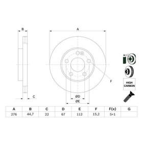 BOSCH Brzdový kotúč vetraný Ø276mm   0 986 479 186_thumb5