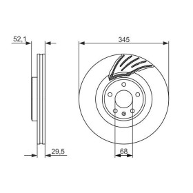 BOSCH Brzdový kotúč vetraný Ø345mm   0 986 479 590_thumb5