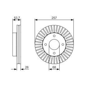 BOSCH Brzdový kotúč vetraný Ø256,5mm   0 986 479 535_thumb5