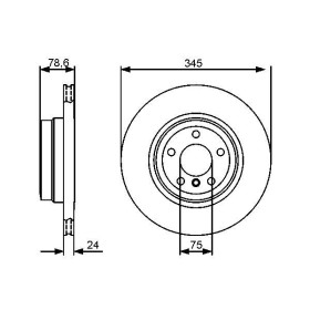 BOSCH Brzdový kotúč vetraný Ø345mm   0 986 479 443_thumb5