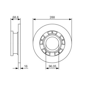 BOSCH Brzdový kotúč plny Ø288mm   0 986 479 A50_thumb5