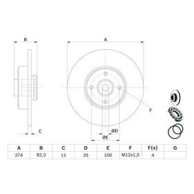 BOSCH Brzdový kotúč plny Ø274mm   0 986 479 270_thumb5