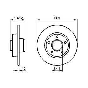 BOSCH Brzdový kotúč plny Ø280mm   0 986 479 144_thumb5