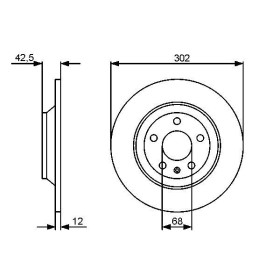 BOSCH Brzdový kotúč plny Ø302mm   0 986 479 458_thumb5