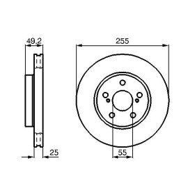 BOSCH Brzdový kotúč vetraný Ø255mm   0 986 478 584_thumb5