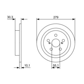 BOSCH Brzdový kotúč plny Ø279mm   0 986 479 D35_thumb5