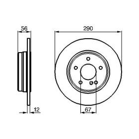 BOSCH Brzdový kotúč plny Ø290mm   0 986 478 899_thumb5