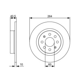 BOSCH Brzdový kotúč plny Ø264mm   0 986 479 517_thumb5