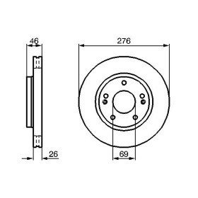 BOSCH Brzdový kotúč vetraný Ø276mm   0 986 479 124_thumb5