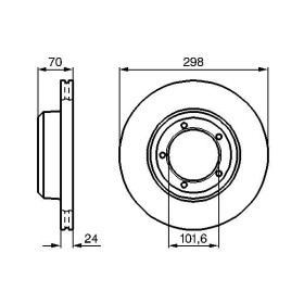 BOSCH Brzdový kotúč vetraný Ø298,1mm   0 986 478 824_thumb5