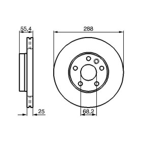 BOSCH Brzdový kotúč vetraný Ø288mm   0 986 479 B57_thumb5