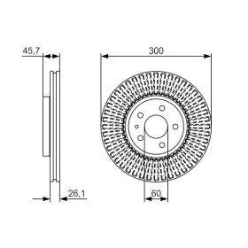 BOSCH Brzdový kotúč vetraný Ø300mm   0 986 479 666_thumb5