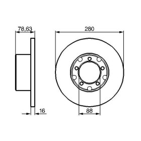 BOSCH Brzdový kotúč plny Ø280mm   0 986 478 201_thumb5