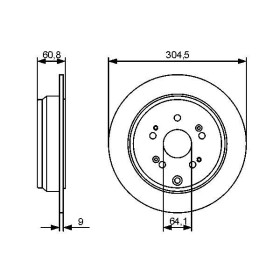 BOSCH Brzdový kotúč plny Ø304.5mm   0 986 479 449_thumb5