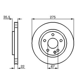 BOSCH Brzdový kotúč vetraný Ø275.9mm   0 986 478 474_thumb5