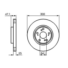 BOSCH Brzdový kotúč vetraný Ø300mm   0 986 479 227_thumb5