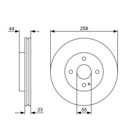 BOSCH Brzdový kotúč vetraný Ø257,9mm   0 986 479 541_thumb5