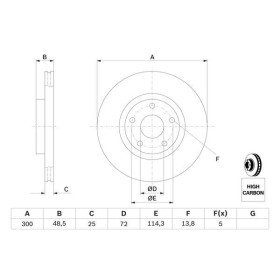 BOSCH Brzdový kotúč vetraný Ø300mm   0 986 479 183_thumb5