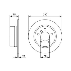 BOSCH Brzdový kotúč plny Ø280mm   0 986 479 494_thumb5