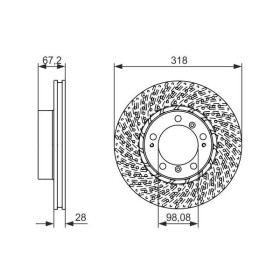 BOSCH Brzdový kotúč dierovany Ø317.8mm   0 986 479 549_thumb5