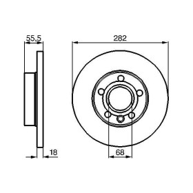 BOSCH Brzdový kotúč plny Ø282mm   0 986 479 B54_thumb5