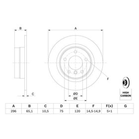 BOSCH Brzdový kotúč plny Ø296mm   0 986 479 C55_thumb5