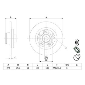 BOSCH Brzdový kotúč plny Ø274mm   0 986 479 015_thumb5