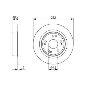 BOSCH Brzdový kotúč plny Ø282mm   0 986 479 738_thumb5