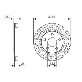 BOSCH Brzdový kotúč vetraný Ø301,8mm   0 986 479 B17_thumb5