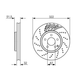 BOSCH Brzdový kotúč dierovany Ø322mm   0 986 479 720_thumb5