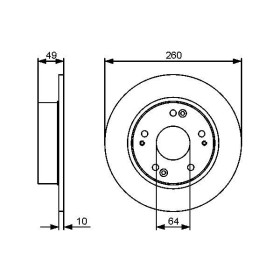 BOSCH Brzdový kotúč plny Ø260mm   0 986 479 450_thumb5