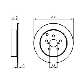 BOSCH Brzdový kotúč plny Ø279,9mm   0 986 479 242_thumb5