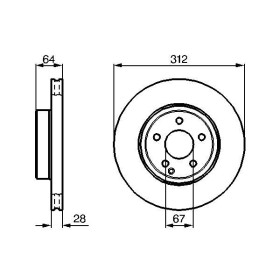 BOSCH Brzdový kotúč vetraný Ø312mm   0 986 479 040_thumb5