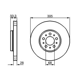 BOSCH Brzdový kotúč vetraný Ø305mm   0 986 479 C59_thumb5