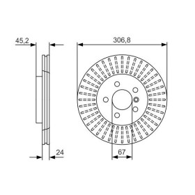 BOSCH Brzdový kotúč vetraný Ø307mm   0 986 479 C93_thumb5