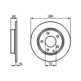 BOSCH Brzdový kotúč plny Ø261mm   0 986 478 633_thumb5