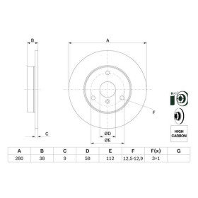 BOSCH Brzdový kotúč plny Ø280mm   0 986 478 479_thumb5