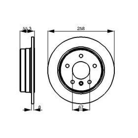 BOSCH Brzdový kotúč plny Ø258mm   0 986 479 B36_thumb5