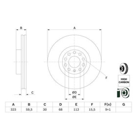 BOSCH Brzdový kotúč vetraný Ø323mm   0 986 479 060_thumb5