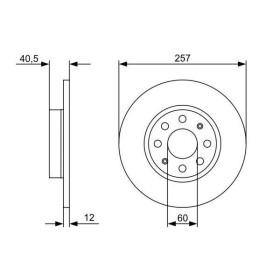 BOSCH Brzdový kotúč plny Ø257mm   0 986 479 C11_thumb5