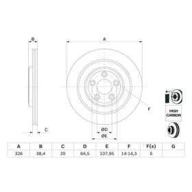 BOSCH Brzdový kotúč vetraný Ø326mm   0 986 479 628_thumb5