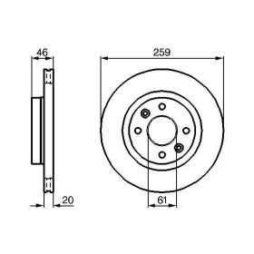 BOSCH Brzdový kotúč vetraný Ø259mm   0 986 478 270_thumb5