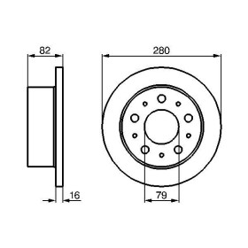 BOSCH Brzdový kotúč plny Ø280mm   0 986 479 066_thumb5