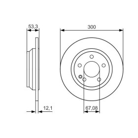 BOSCH Brzdový kotúč plny Ø300mm   0 986 479 D12_thumb5