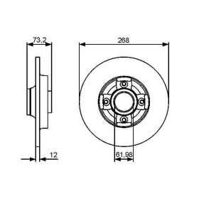 BOSCH Brzdový kotúč plny Ø268mm   0 986 479 383_thumb5