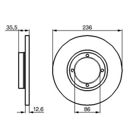 BOSCH Brzdový kotúč plny Ø236mm   0 986 478 712_thumb5