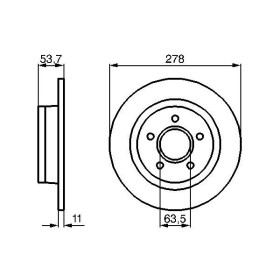 BOSCH Brzdový kotúč plny Ø278mm   0 986 479 070_thumb5