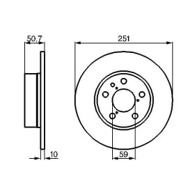 BOSCH Brzdový kotúč plny Ø251,2mm   0 986 479 B31_thumb5