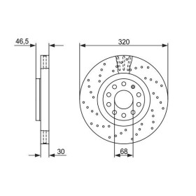 BOSCH Brzdový kotúč dierovany Ø320mm   0 986 479 258_thumb5